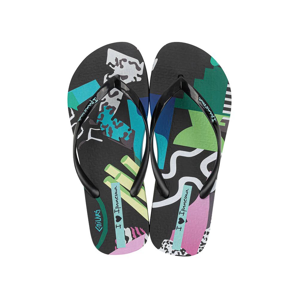 Sandalia Mujer Negro/azul Graffiti Ipanema image number 0.0