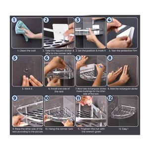 Estante Organizador De Baño Esquinero Para Ducha