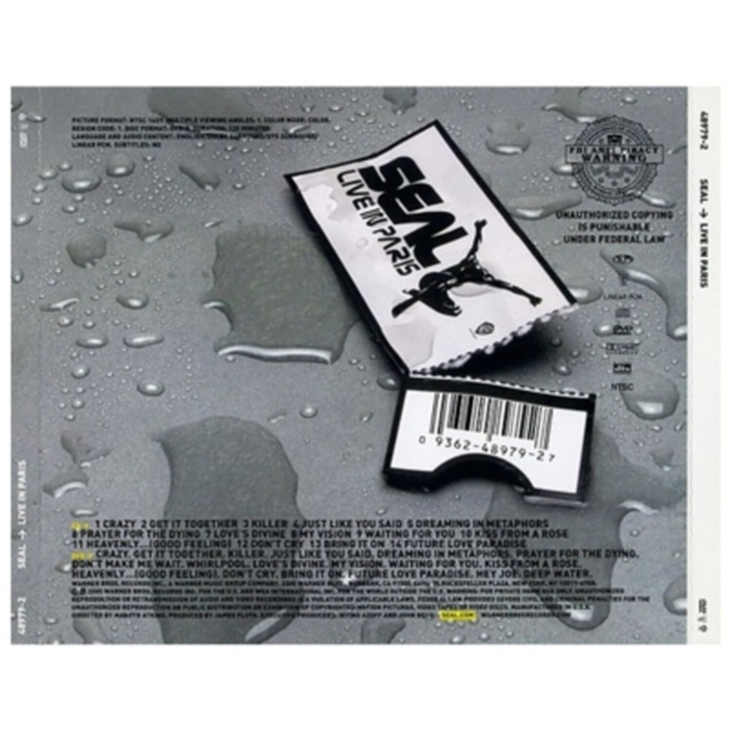 Seal - Live In Paris (cd+dvd) | Cd image number 1.0