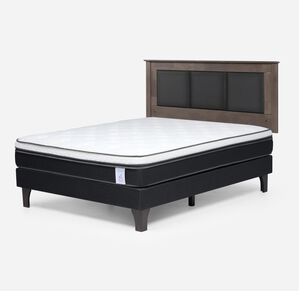 Cama Europea Rosen New Style 6 / 2 Plazas / Base Normal + Respaldo