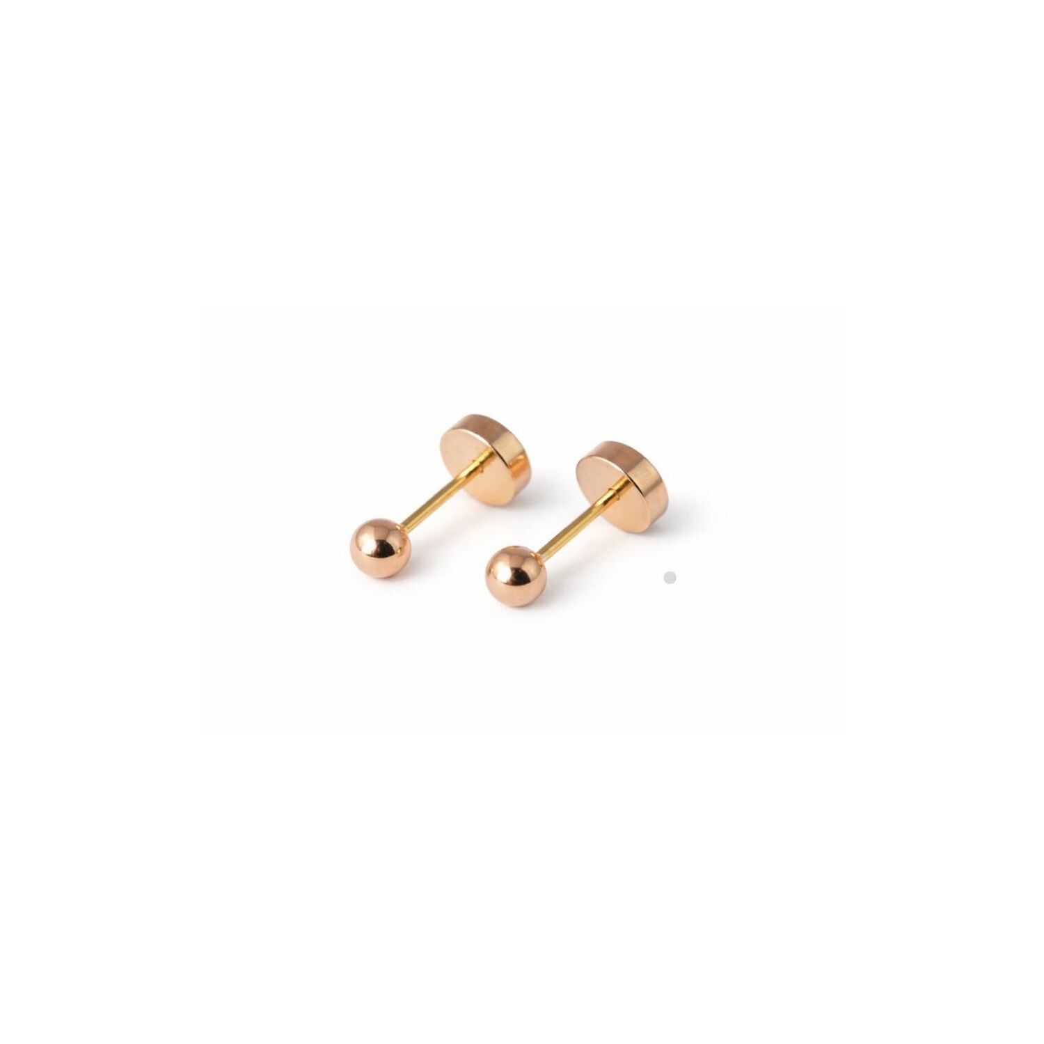 Aros Abridores Bolita 3mm N1 Oro 14k Beb&eacute; Ni&ntilde;a Hipoalerg&eacute;nic Dorado image number 0.0