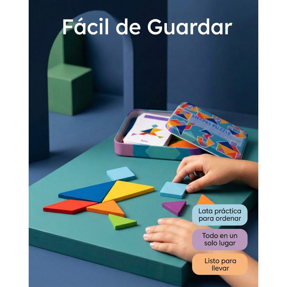 Set Juguete De Madera Rompecabezas Puzzles Ni&ntilde;os 67 Pcs image number 4.0
