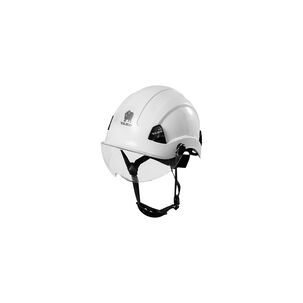 Casco Yako Steelpro Blanco Con Visera Isp