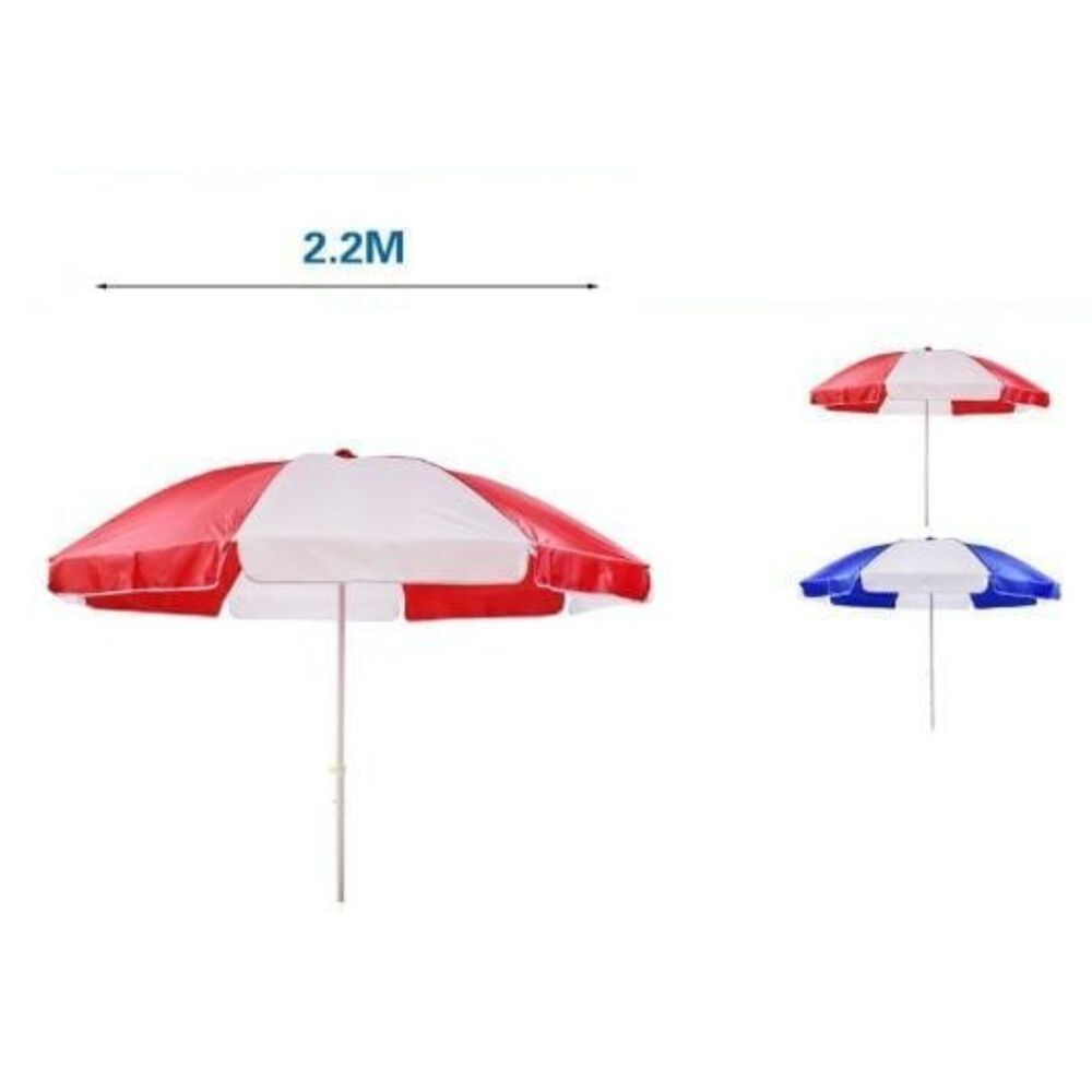 Sombrilla 2.20 Mts Diametro Playa Camping Diseño Doble Color image number 0.0
