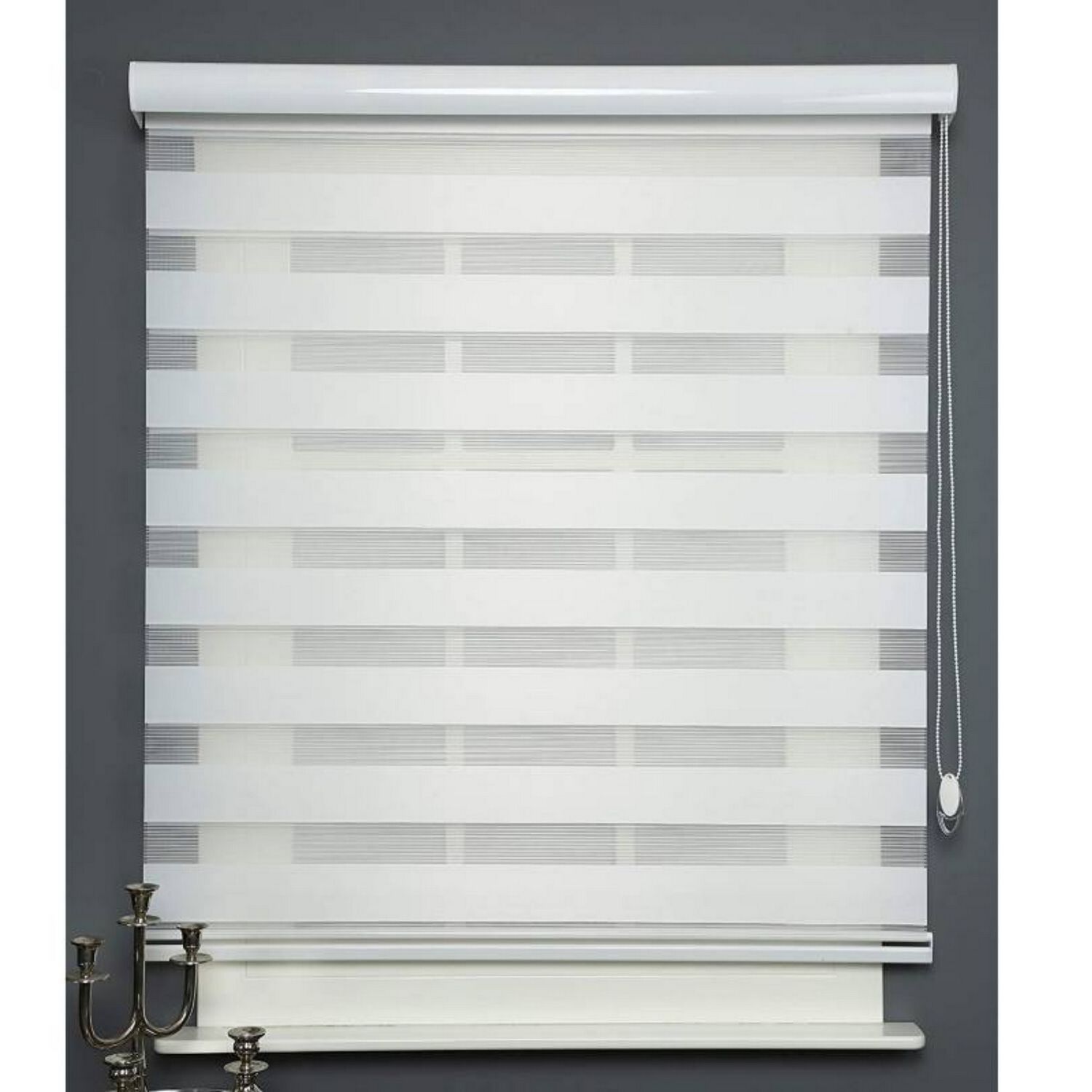 Cortina Roller Persiana D&uacute;o Blanca 60x220 Cm image number 1.0