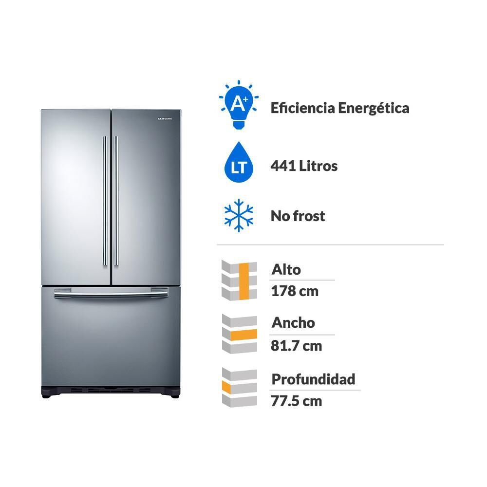 Refrigerador Samsung RF62HESL / No Frost / 441 Litros image number 1.0