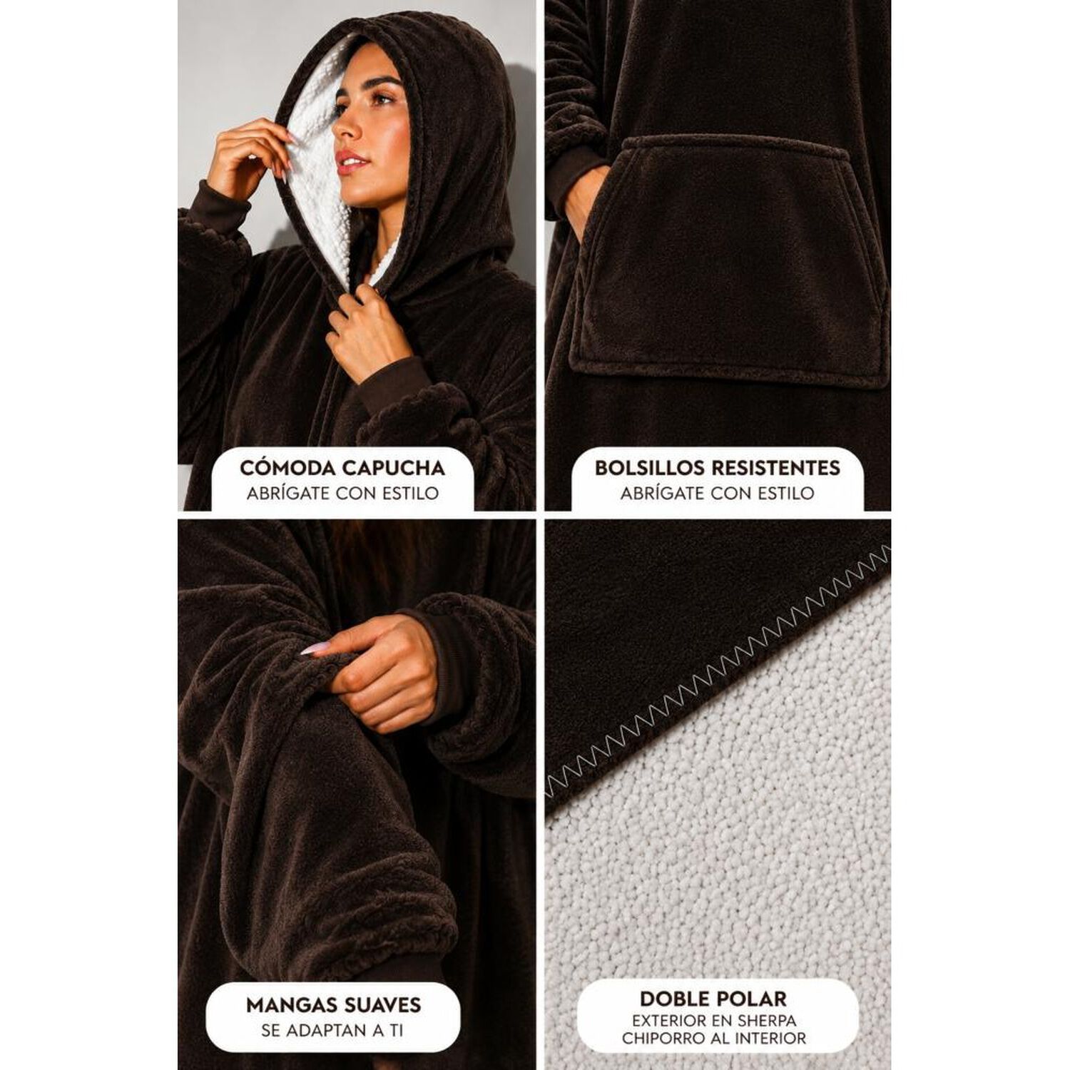 Poleron Felpa Capucha Manta Polar Invierno Unisex Talla Unic image number 20.0