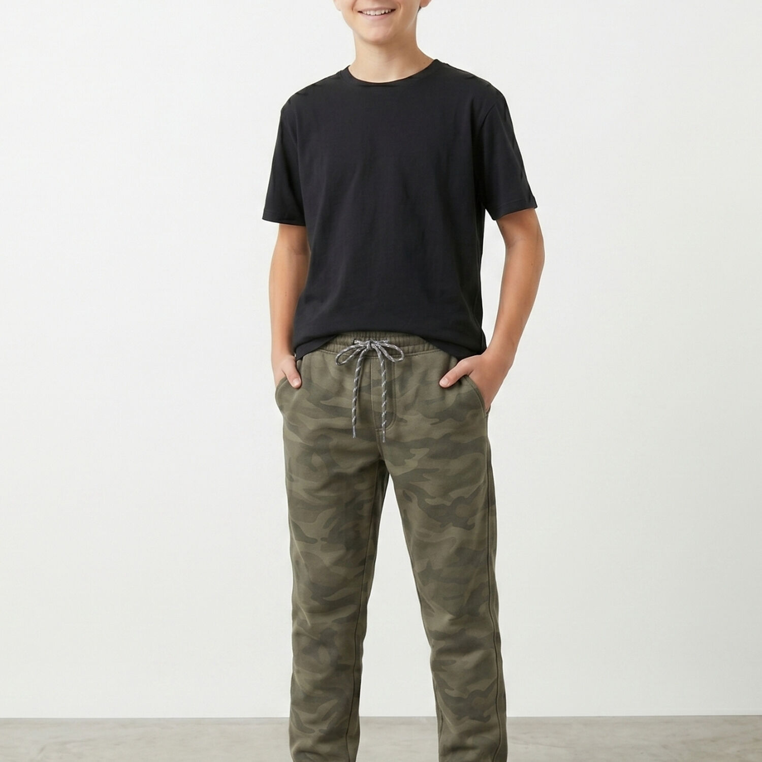 Pantalon De Buzo Jogger Camuflado Militar Para Ni&ntilde;o image number 3.0