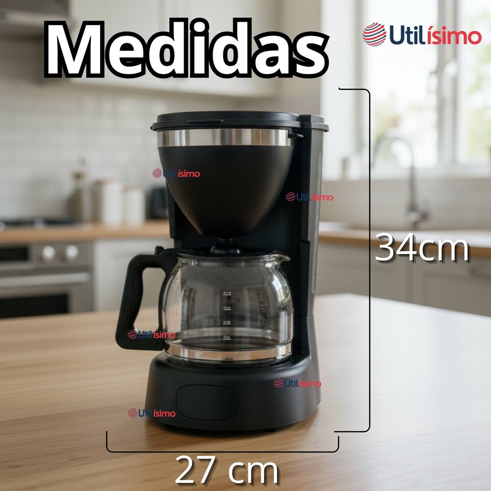 Cafetera Eléctrica 6 Tazas 600w De Potencia Con Filtro Reutilizable image number 2.0