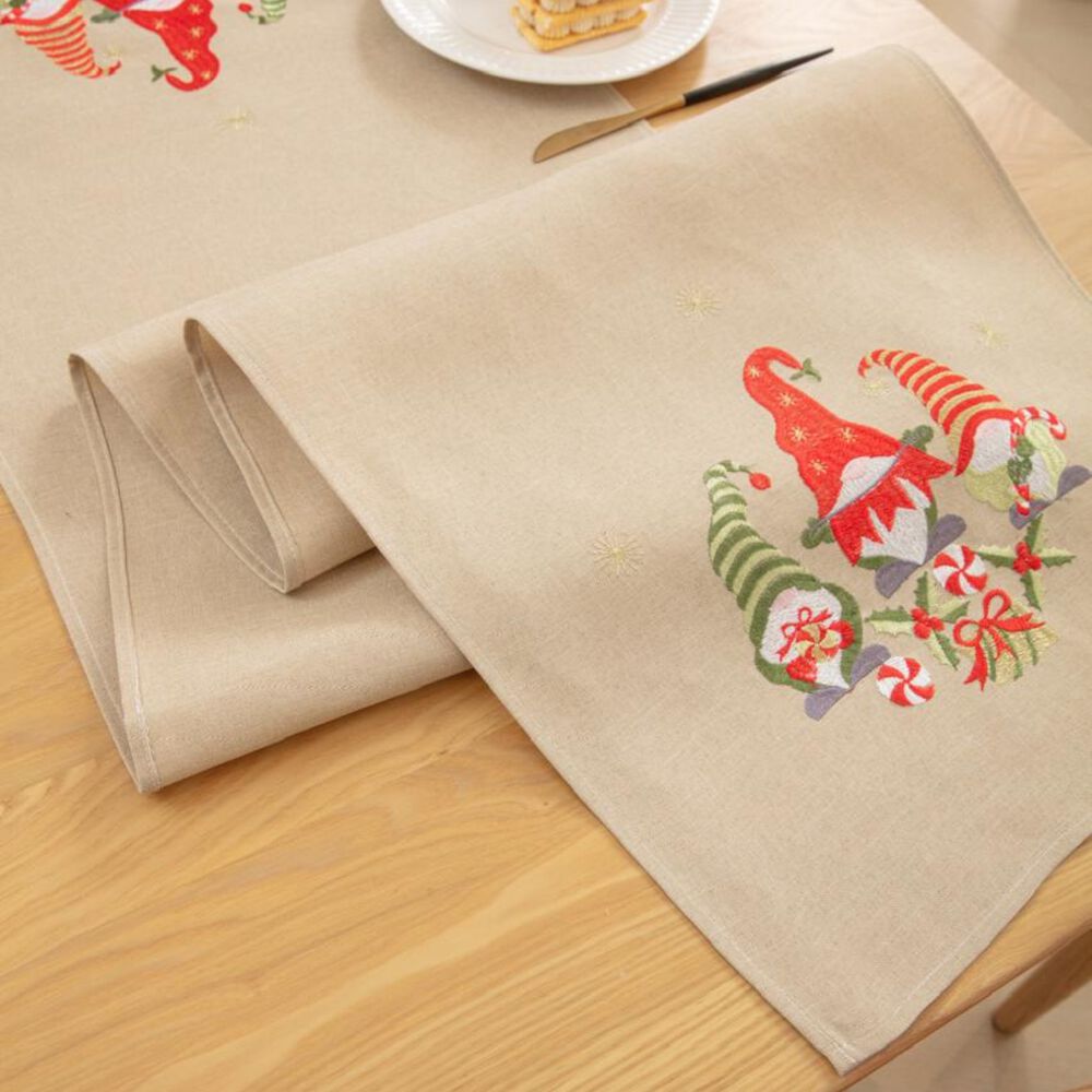 Camino De Mesa Navide&ntilde;o 36x180 Cm Dise&ntilde;o En Arpillera Ideal Para Decoraci&oacute;n Md04 image number 2.0