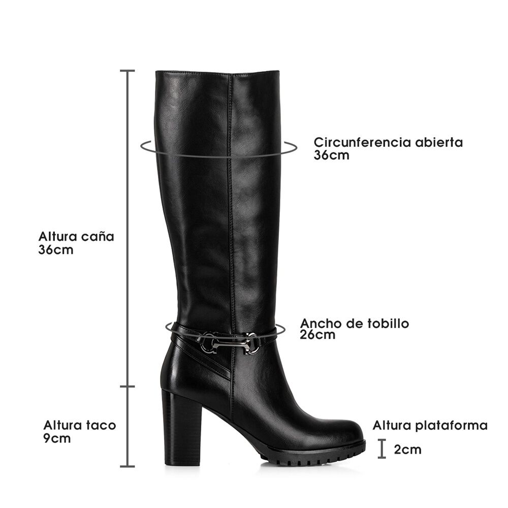 Bota Negro Casual Mujer Weide Qbm01 image number 6.0