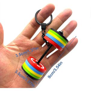 Llavero 3d Barra Con Pesas Discos Desmontable Crossfit Gym