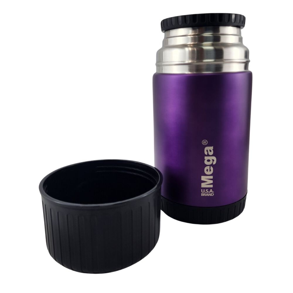 Termo Mega Magnum 750ml Comidas Metalico Acero Inoxidable Morado image number 4.0