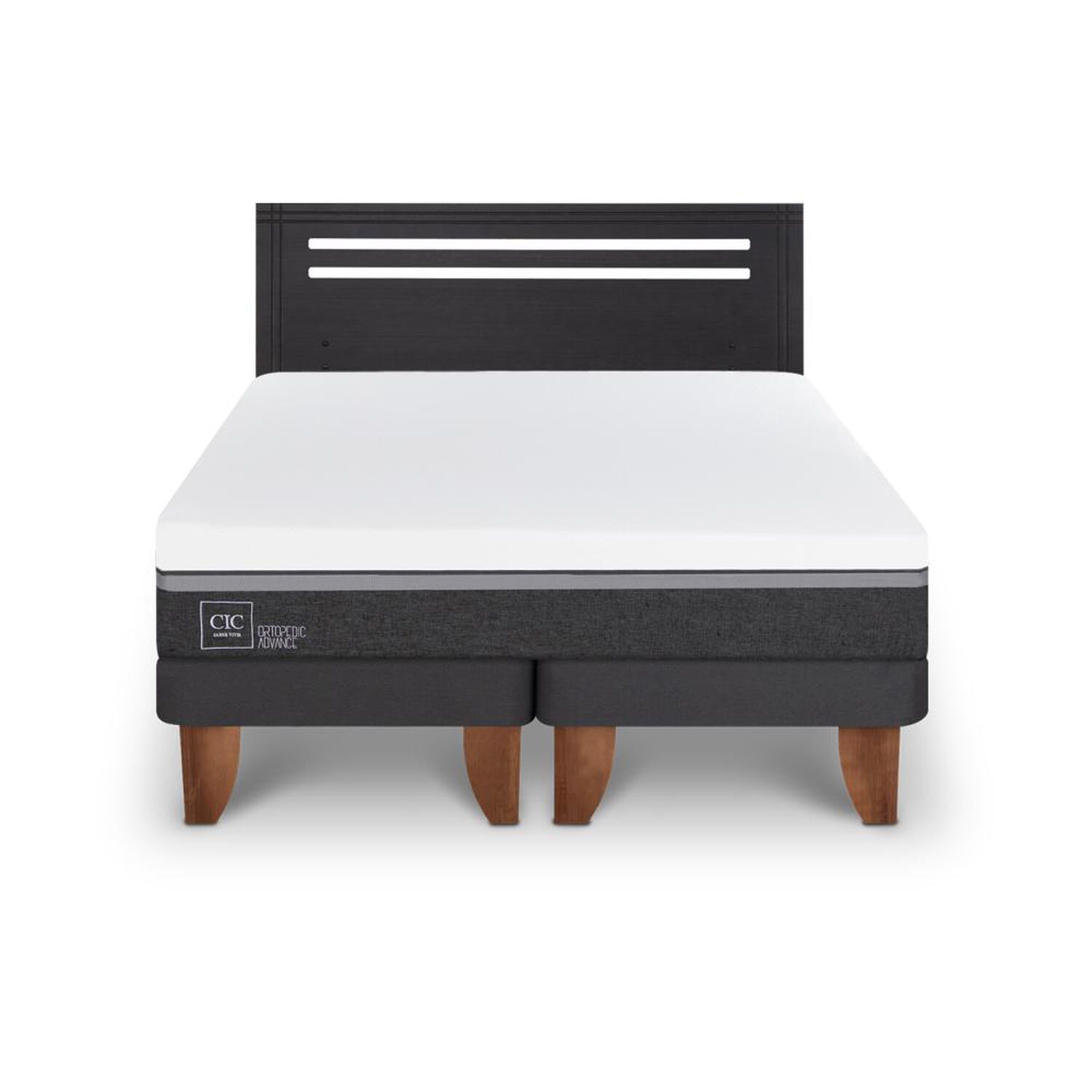 Cama Europea Cic Ortopedic Advance / 2 Plazas / Base Dividida + Respaldo image number 0.0