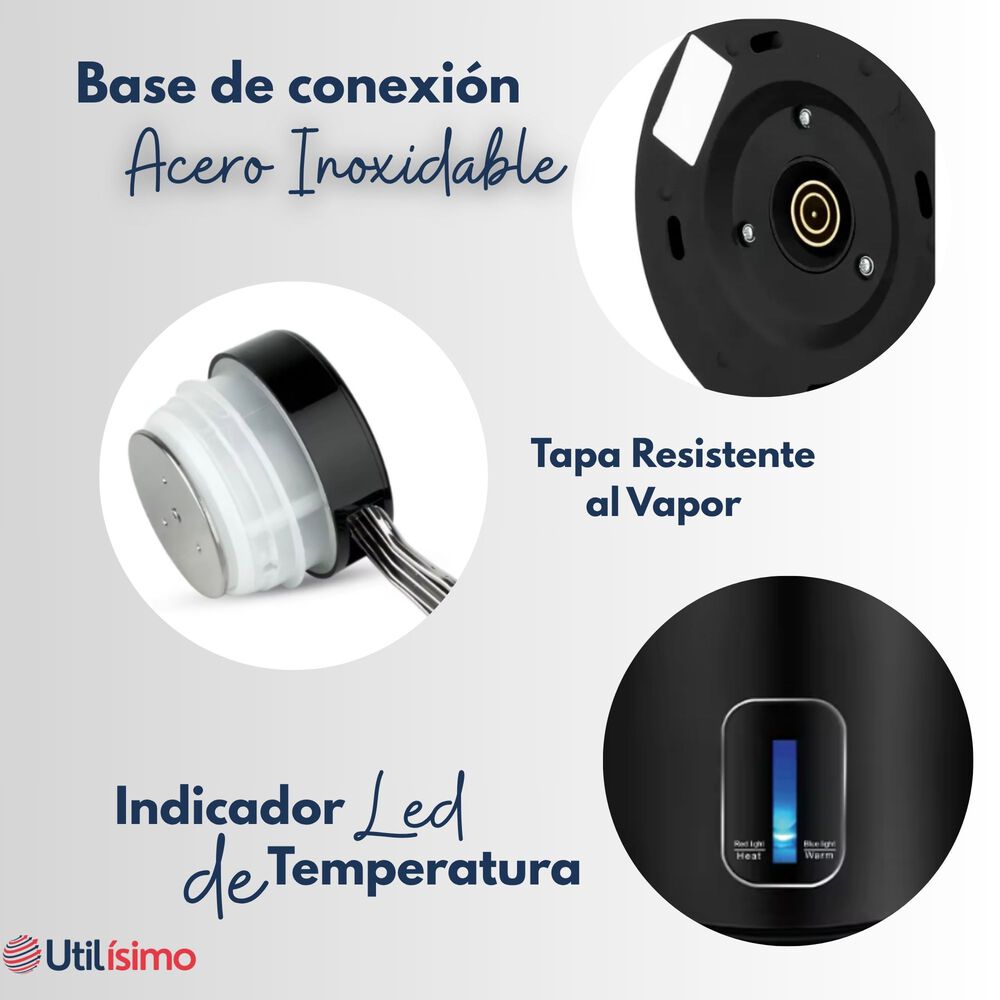 Termo Hervidor El&eacute;ctrico Acero Inoxidable 3.0 Litros image number 3.0