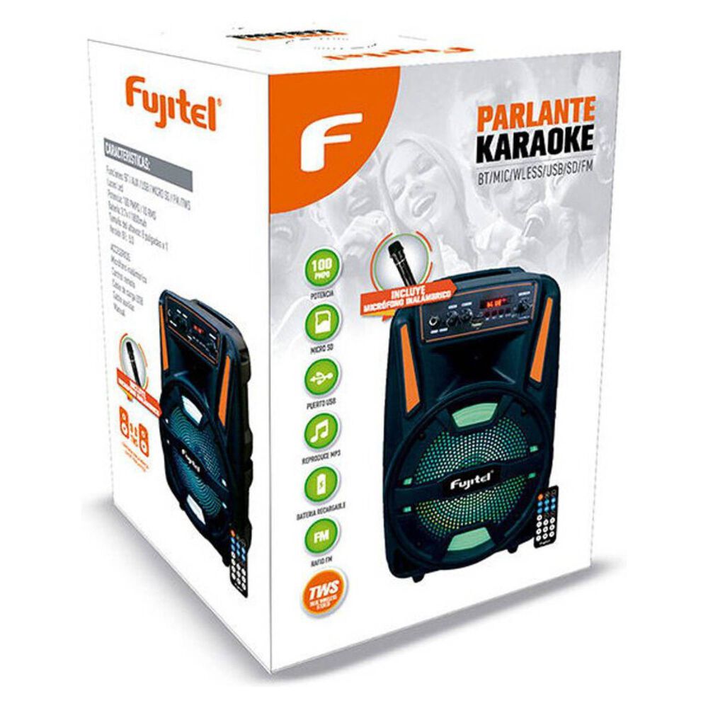 Parlante Karaoke Con Micr&oacute;fono Inal&aacute;mbrico Fujitel Bt8l1new image number 5.0