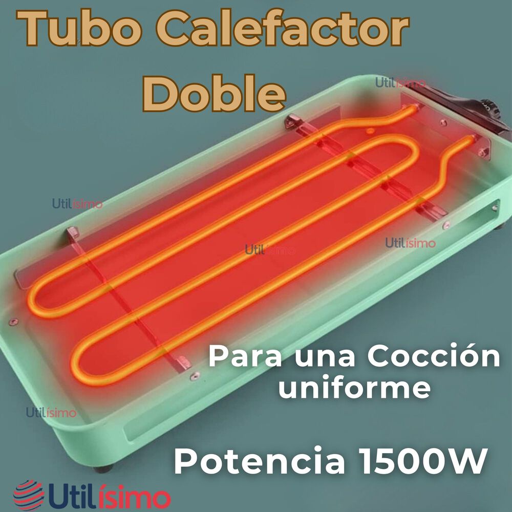 Asador Parrillera Eléctrico Doble Nivel 1500w Churrasquera Portátil image number 4.0