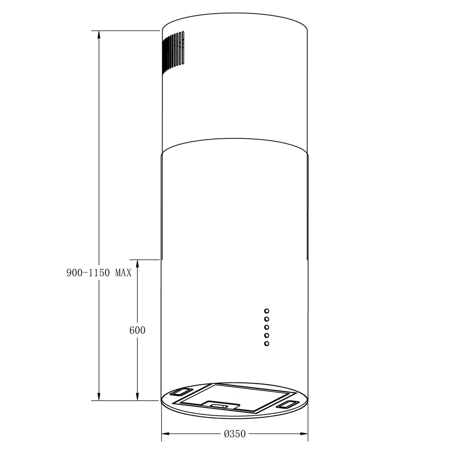Campana Isla Gr&ouml;ner Tubular 35cm image number 6.0