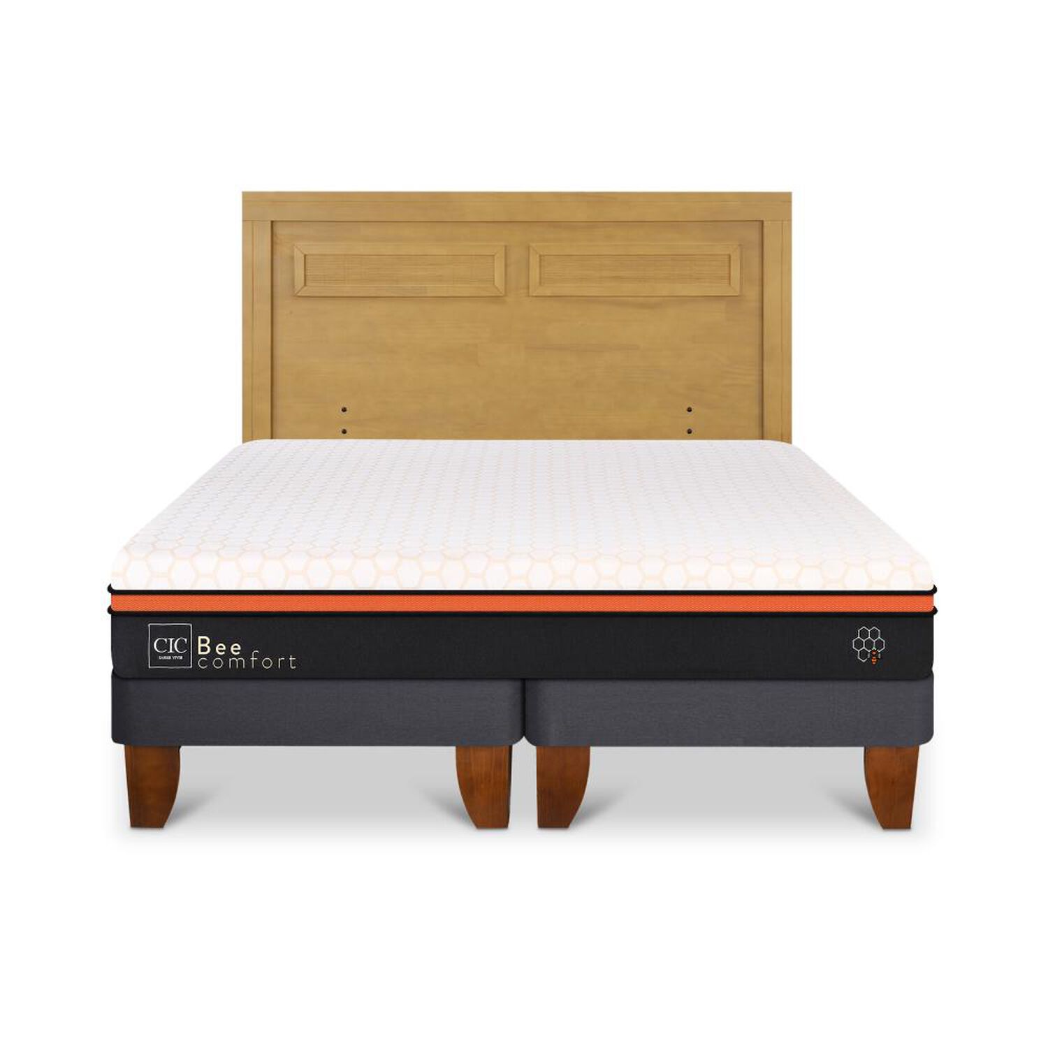 Cama Europea Cic Beecomfort / 2 Plazas / Base Dividida + Respaldo image number 0.0