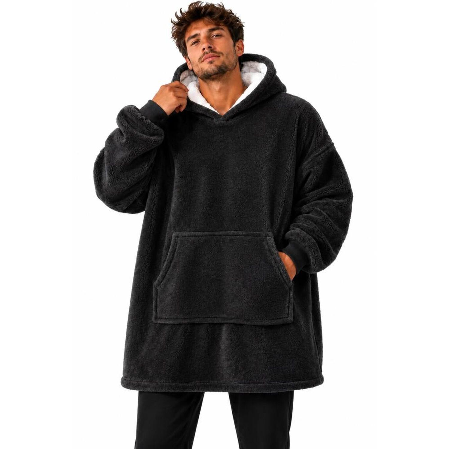 Poleron Felpa Capucha Manta Polar Invierno Unisex Talla Unic image number 48.0
