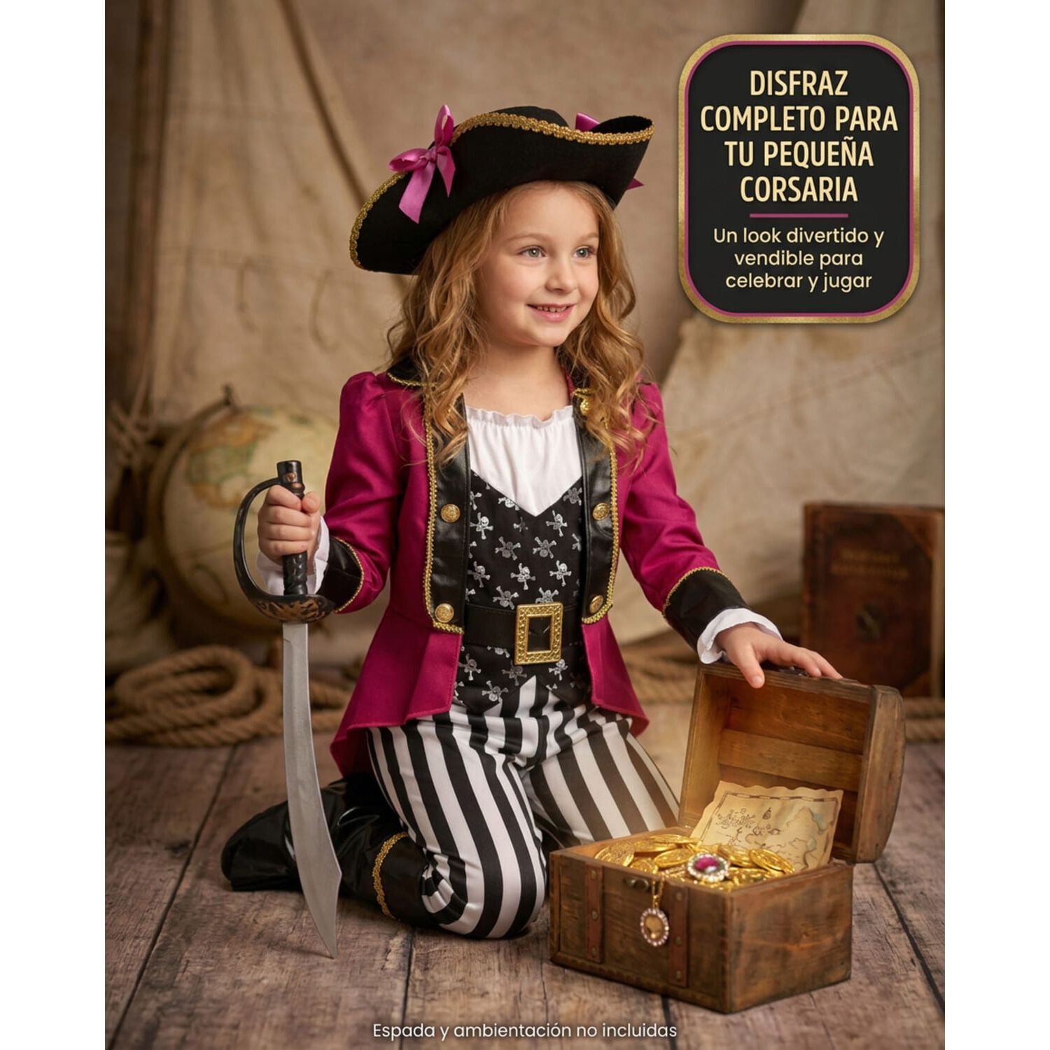 Disfraz Cosplay Pirata Corsario Piratas Infantiles Todos Ni&ntilde;o image number 22.0