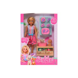 Mu&ntilde;eca Fashion 31 Cm Con Set De Peluquer&iacute;a De Mascotas Little Bebops