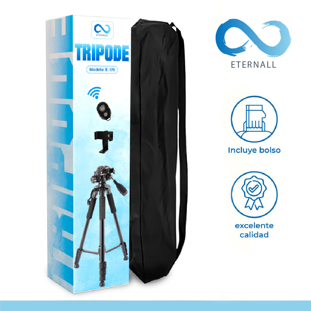 Trípode Celular Camara Portátil Aluminio Carga 10 Kg 170 Cm image number 2.0