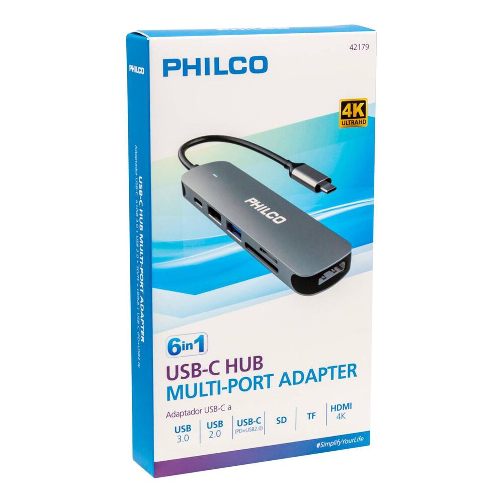 Adaptador Hub Usb C Multipuertos 6 En 1 B61284 image number 3.0