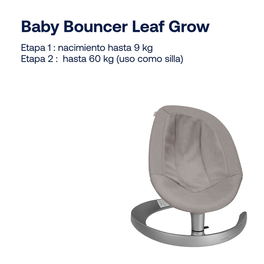 Baby Bouncer Leaf Grow Quartz Nuna image number 2.0