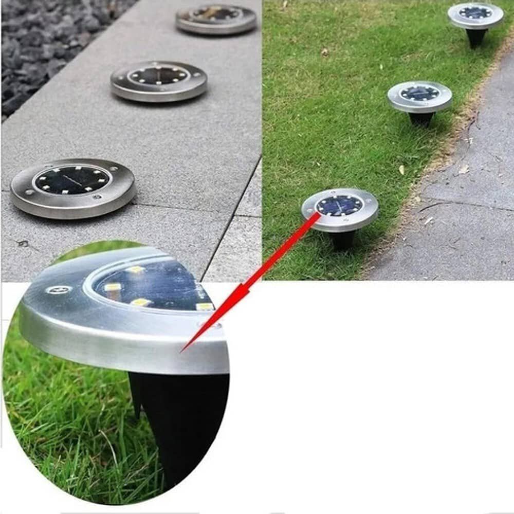 Set 4 Focos Led Carga Solar Para Jard&iacute;n Con Estaca image number 9.0