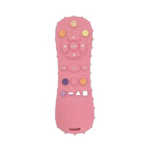 Mordedor Beb&eacute; Control Remoto Silicona Alivia Dolor Enc&iacute;as Rosa
