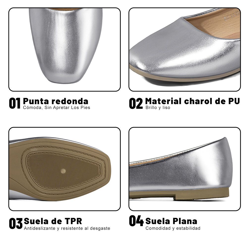 Ballerina Confort Charol Mujer Weide You511 image number 9.0