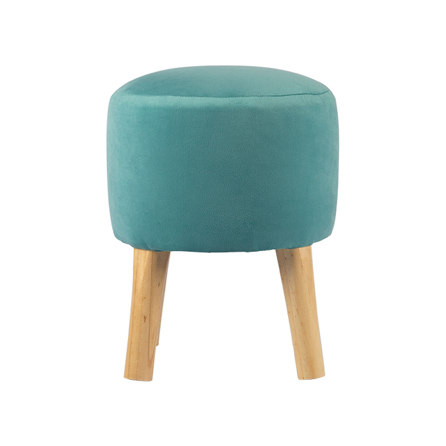 Pouf Bird Turquesa Felpa 35x35x45 Cm M&aacute;xima Design image number 0.0