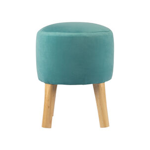 Pouf Bird Turquesa Felpa 35x35x45 Cm M&aacute;xima Design