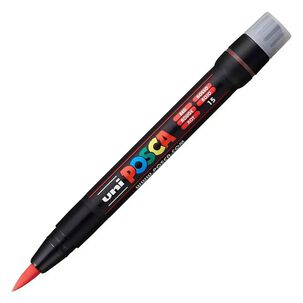 Marcador Acrilico Pincel Rojo Pcf-350 Posca