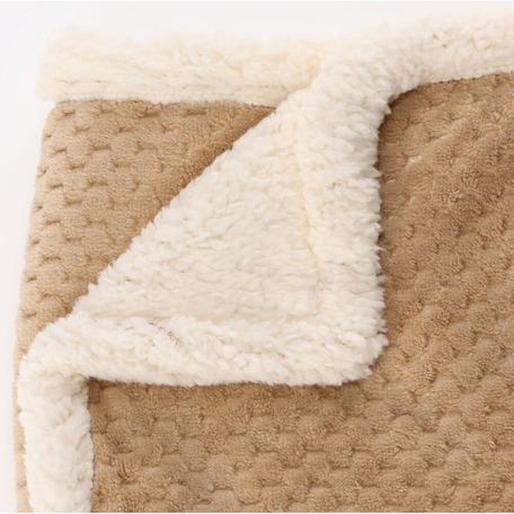 Frazada Andes Chiporro Panal Beige 2 Plaza image number 3.0