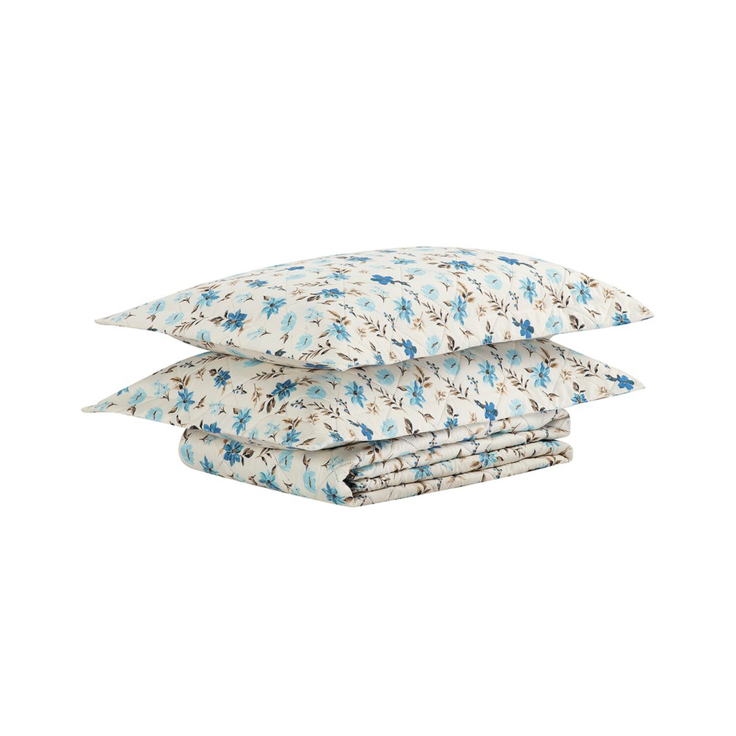 Quilt Andes Estampado Flor Azul King image number 2.0