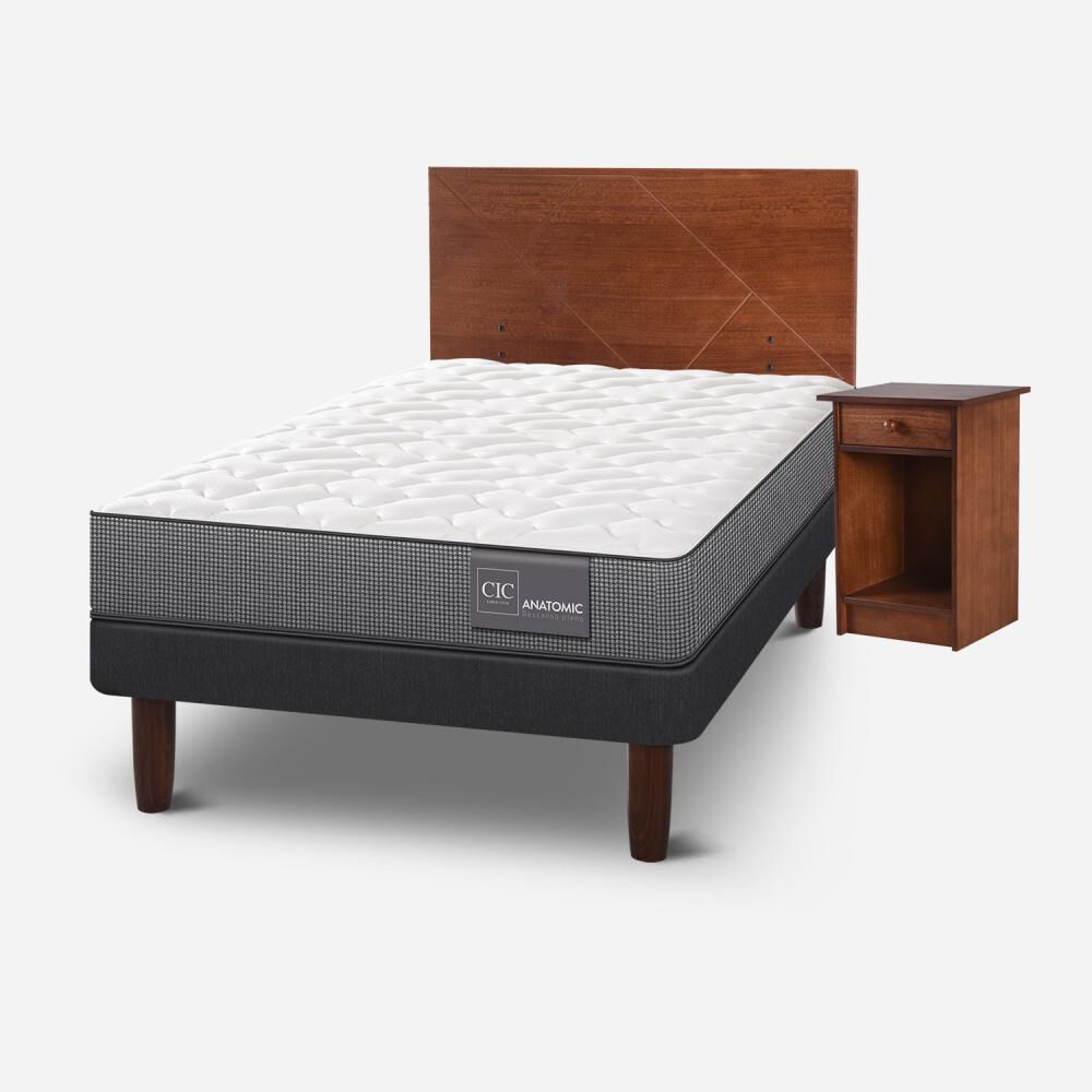 Cama Europea Cic Anatomic / 1.5 Plazas / Base Normal + Set De Maderas image number 1.0