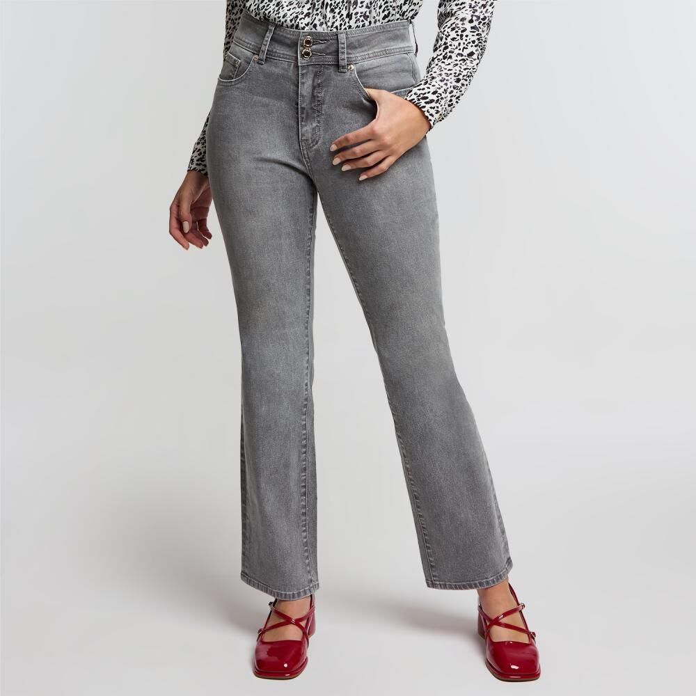 Jeans Tiro Alto Straight Push Up Mujer Kimera image number 0.0
