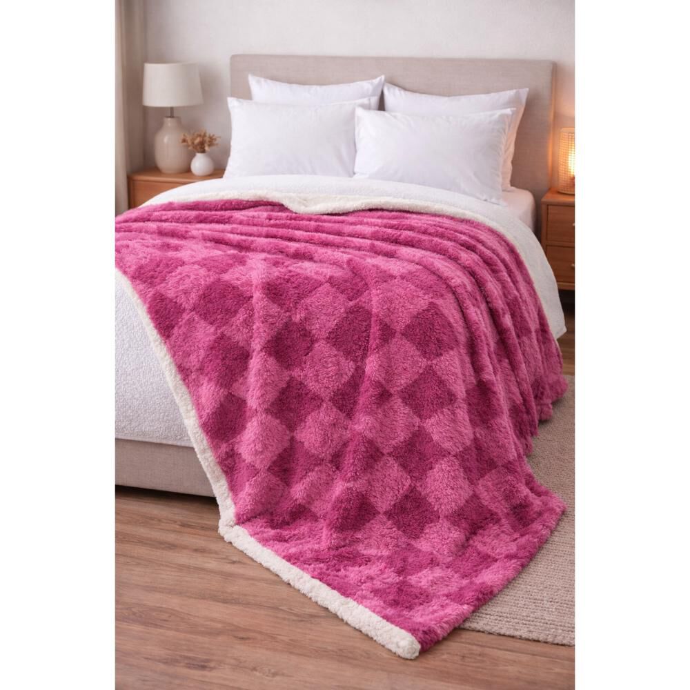 Frazada Sherpa Azhome Jacquard / 2 Plazas image number 0.0