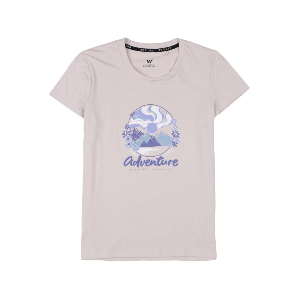 Polera Deportiva Manga Corta Cuello Redondo Mujer Wetland image number 0.0