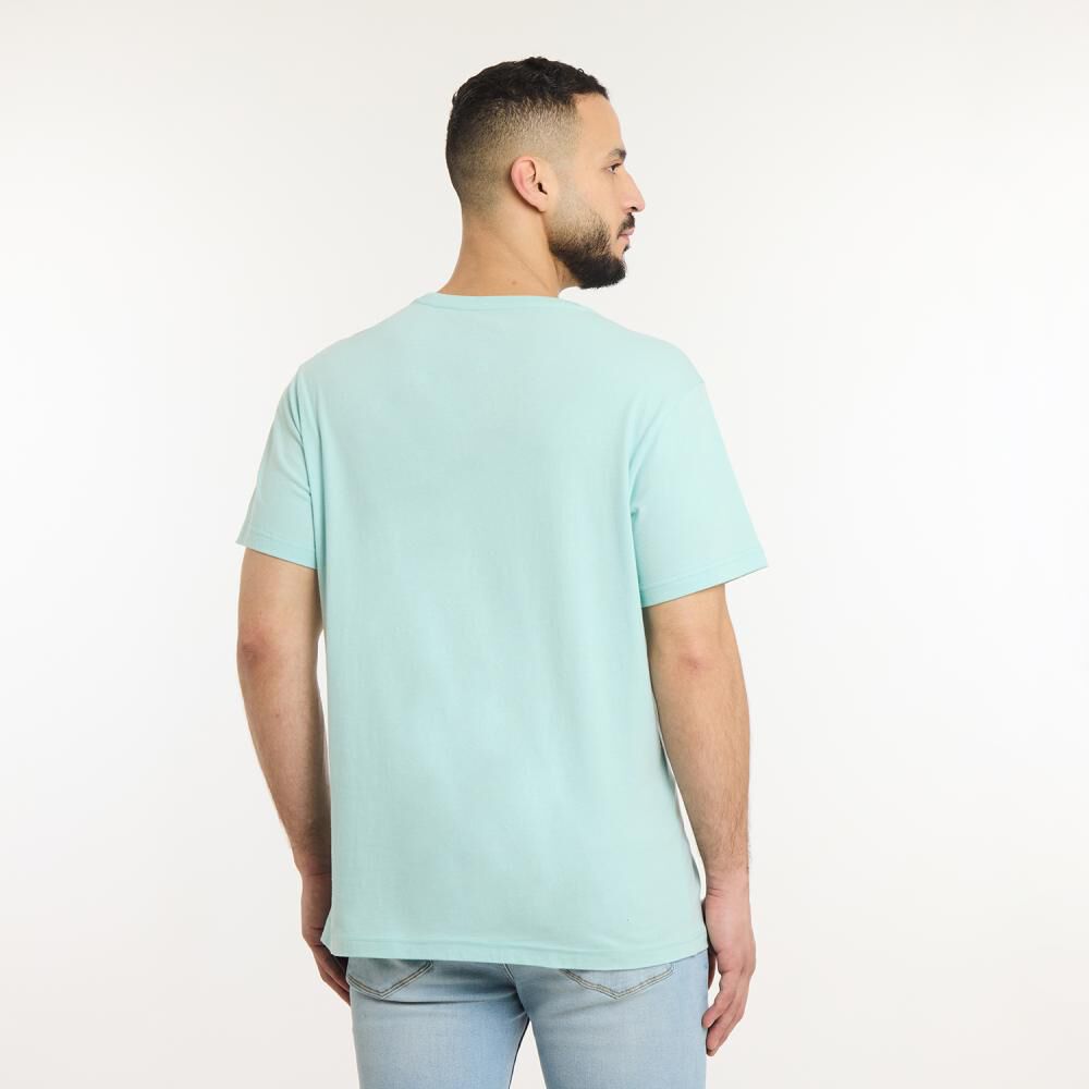 Polera B&aacute;sica Slim Manga Corta Cuello Redondo Hombre Az Black image number 3.0