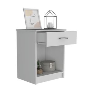 Velador 1 Cajon Fm-017b - Blanco