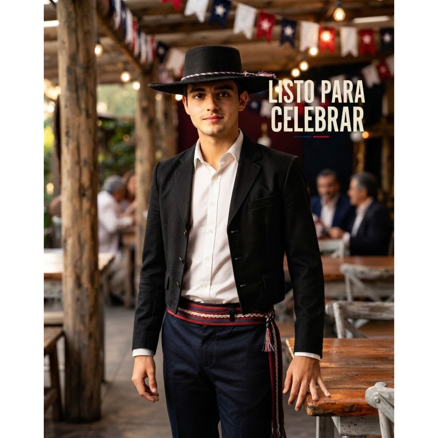 Sombrero Huaso Elegante Adulto Fiestas Patrias image number 27.0