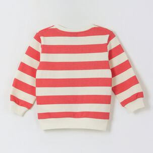 Poler&oacute;n Cerrado Ni&ntilde;a Rayas Minnie Mouse Blanco Disney