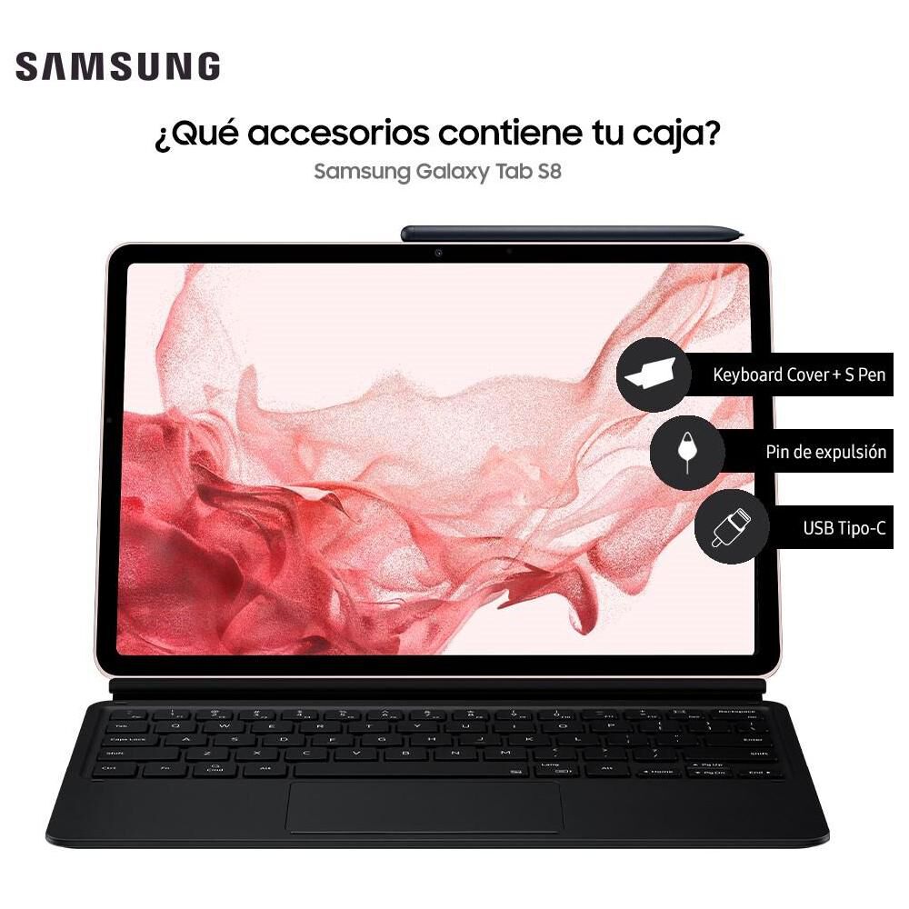 Tablet 11" Samsung Galaxy Tab S8 + Keyboard Cover / 8 GB RAM /  128 GB image number 10.0