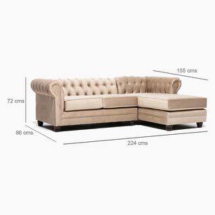 Sofá Seccional Barra Design Chesterfield / 4 Cuerpos