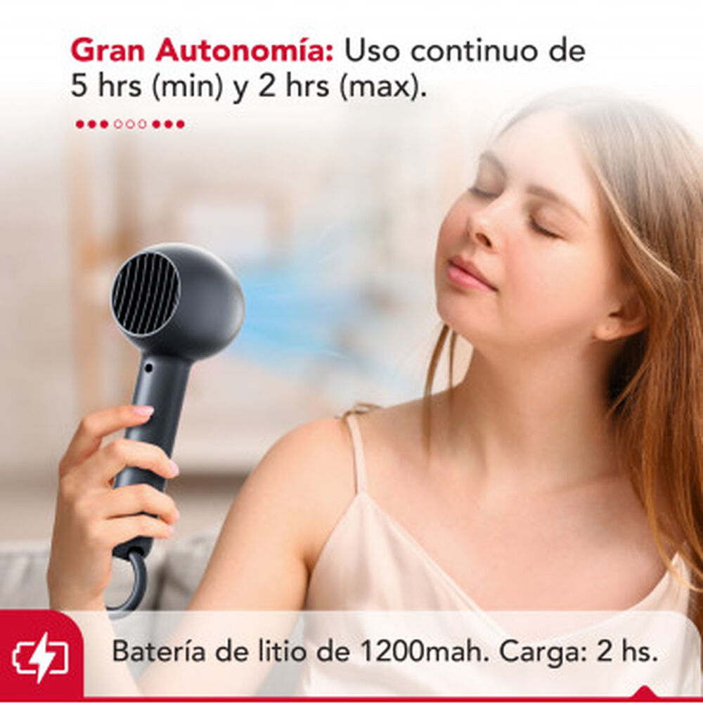 Ventilador Portatil Inalambrico Usb Negro Thor Usb Personal Fan Black image number 3.0