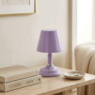 Mini L&aacute;mpara Led De Mesa Velador Port&aacute;til Vintage Pastel Color Morado