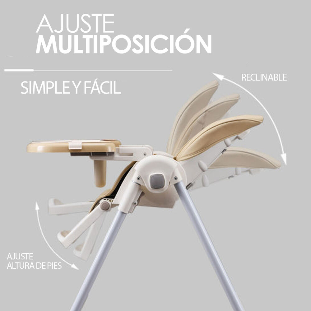 Silla De Comer Plegable Evolution Motivo Rosa image number 2.0